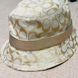 Coach Tan Signature Bucket Hat